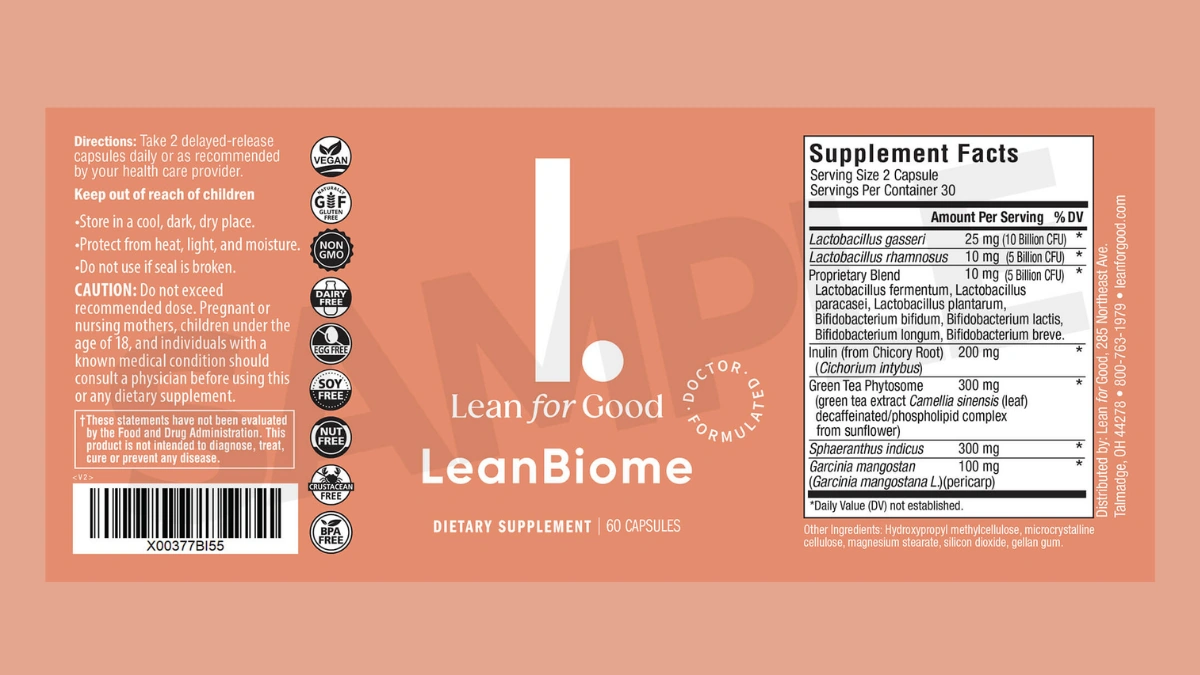 LeanBiome supplement Facts