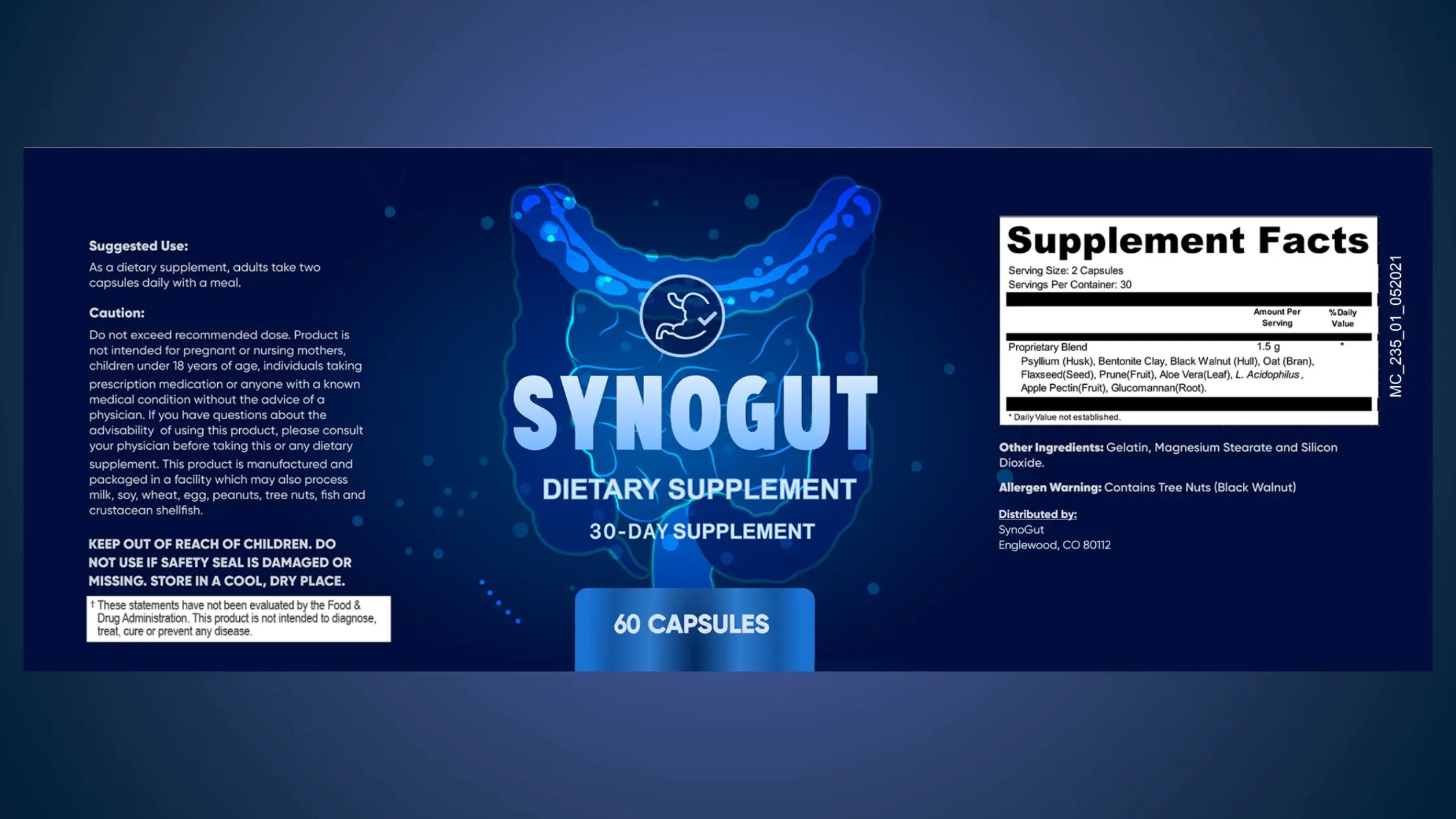 SynoGut Supplement Facts