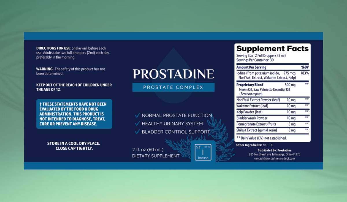 Prostadine Label