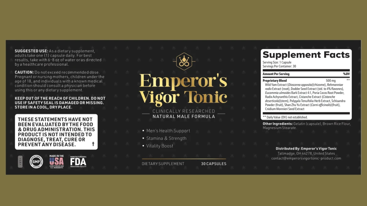 Emperor's Vigor Tonic supplement Facts