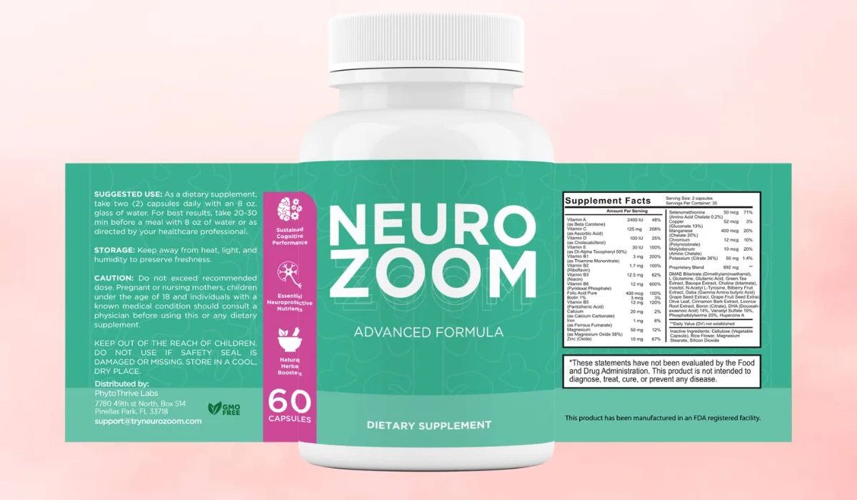 NeuroZoom Supplement Facts