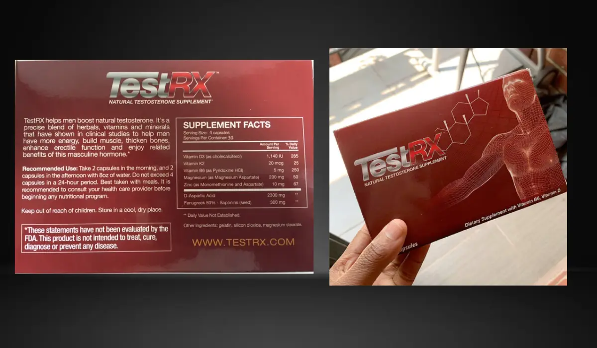 TestRX Supplement Facts
